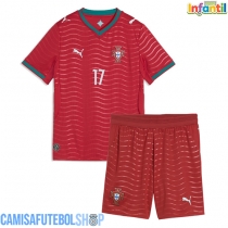 Camisa de time de futebol Portugal Rafael Leao #17 Replicas 1º Equipamento Infantil Mundo 2026 Manga Curta (+ Calças curtas)